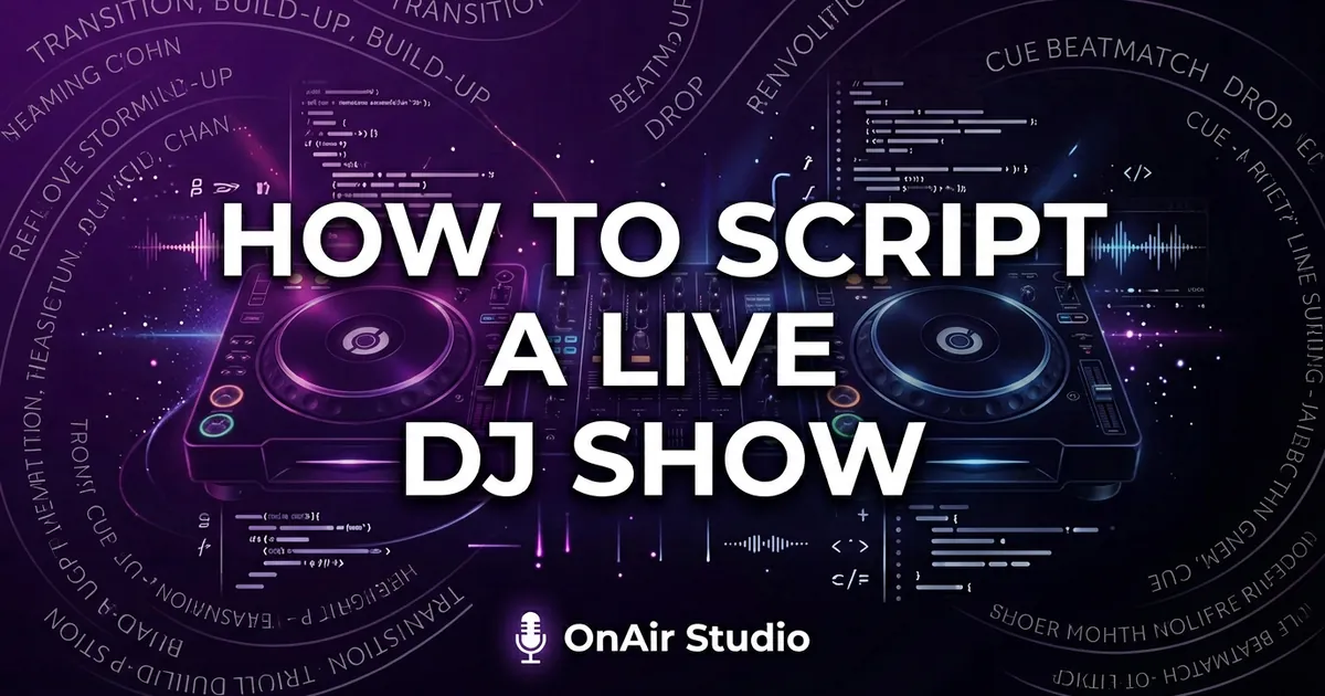 Script De Dj How to Script a Live DJ Show | OnAir Studio